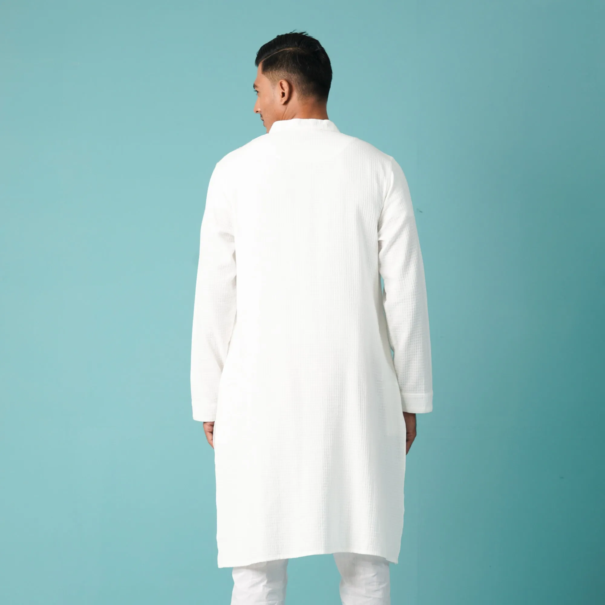 Mens Basic Panjabi-White