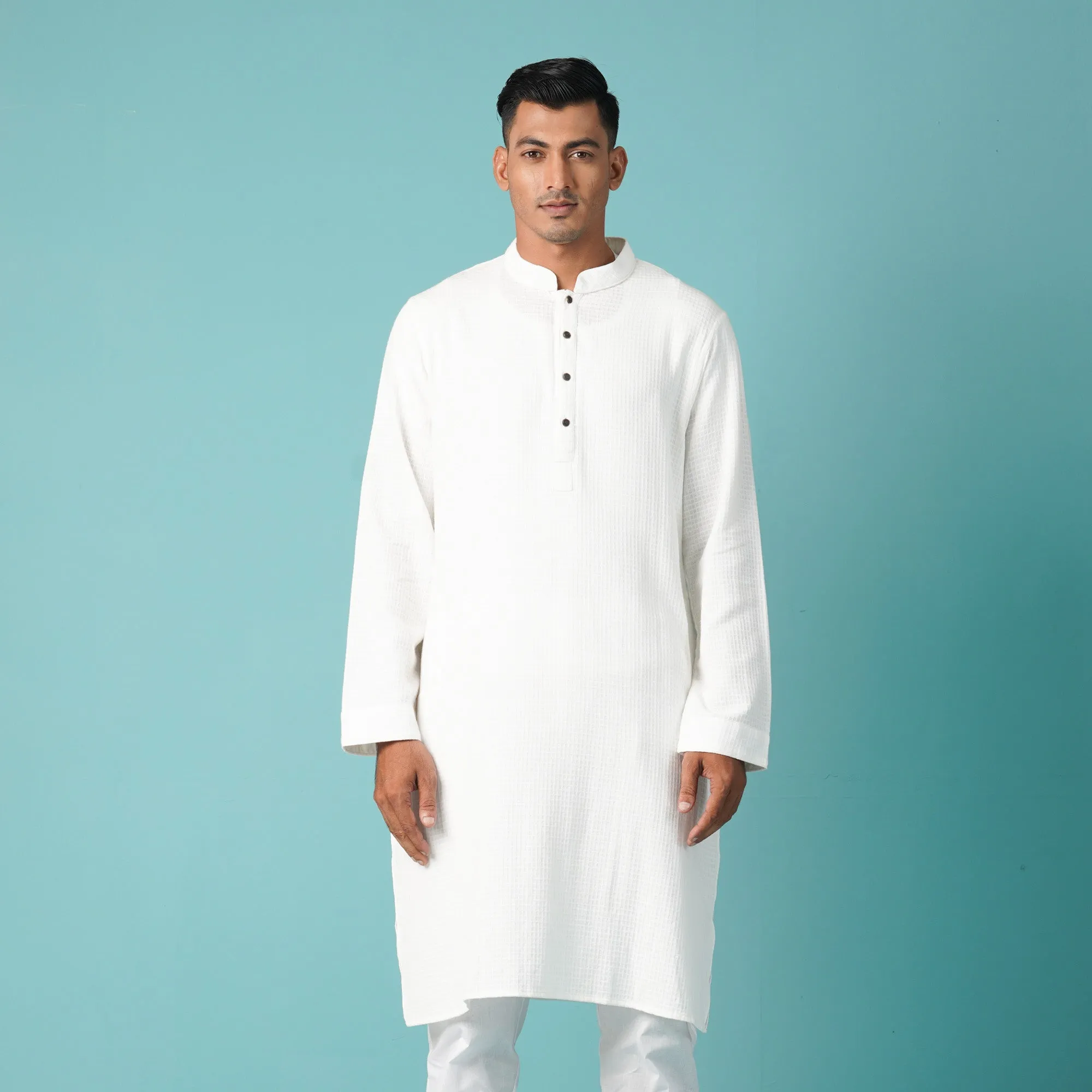 Mens Basic Panjabi-White