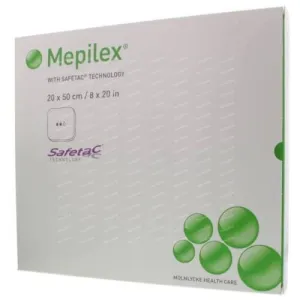 Mepilex Soft Silicone with Safetac Dressings 20 cm x 50cm