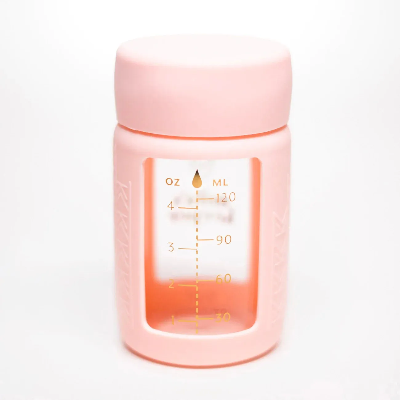 Mila's Keeper Glass Breast Milk Storage Bottles - Wide - Pink Sands