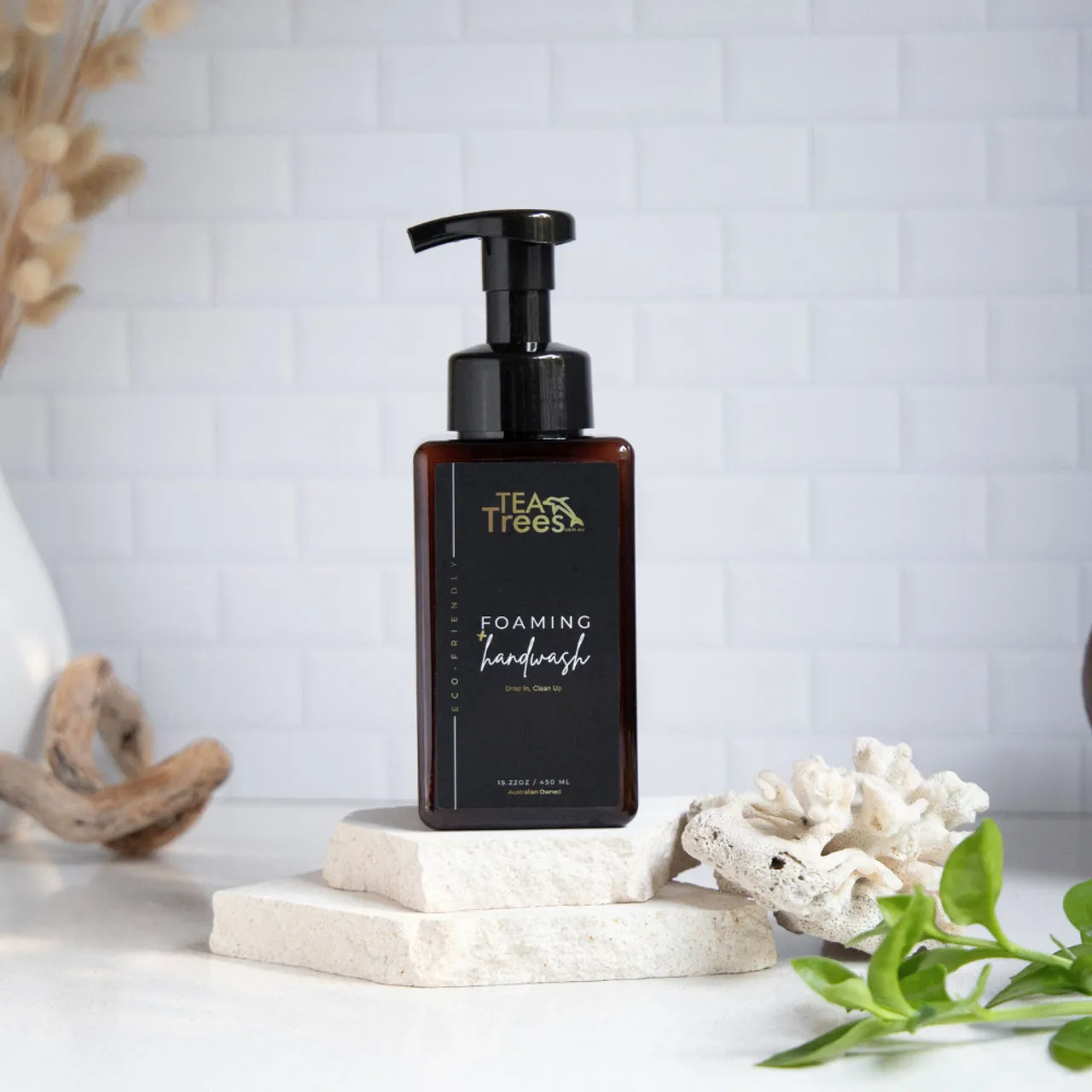 Mix Bliss Foaming Handwash Bottle   4 Refill Tablets - Naturally Anti-Bacterial Vegan-Friendly