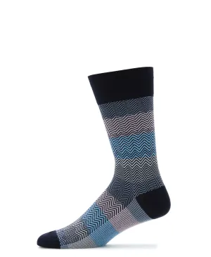 Multi Colored Herringbone Logo Socks