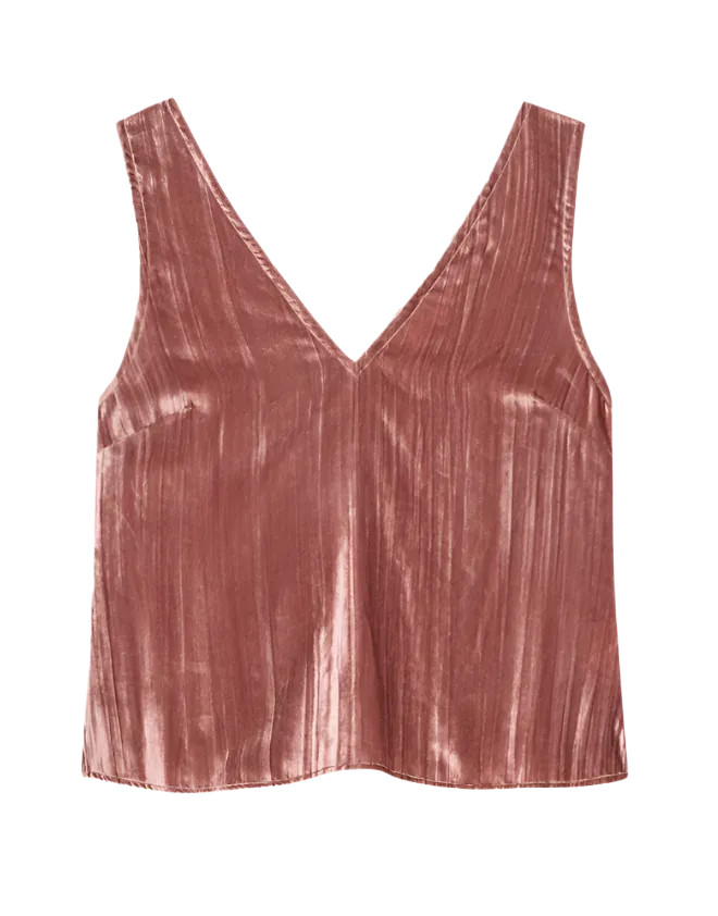 Nation LTD - Ave Velvet Tank Top - Terracotta