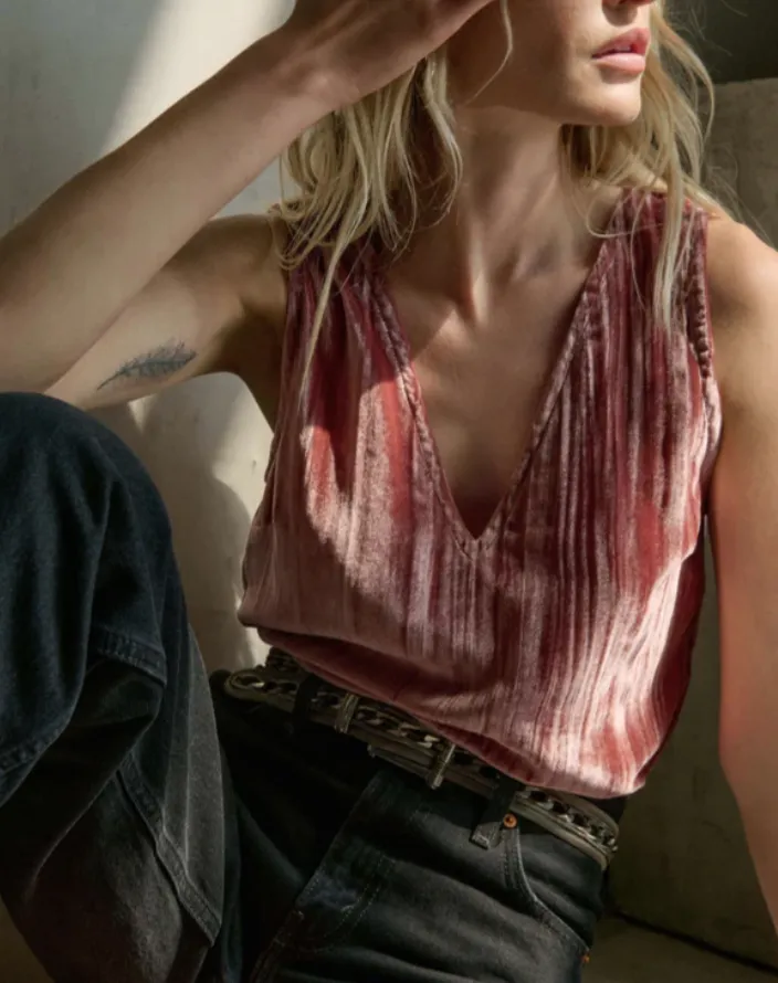Nation LTD - Ave Velvet Tank Top - Terracotta