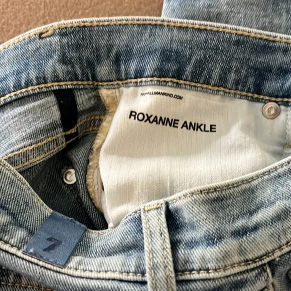NEW 7 FOR ALL MANKIND Roxanne Ankle Jeans in Bailly - size 24
