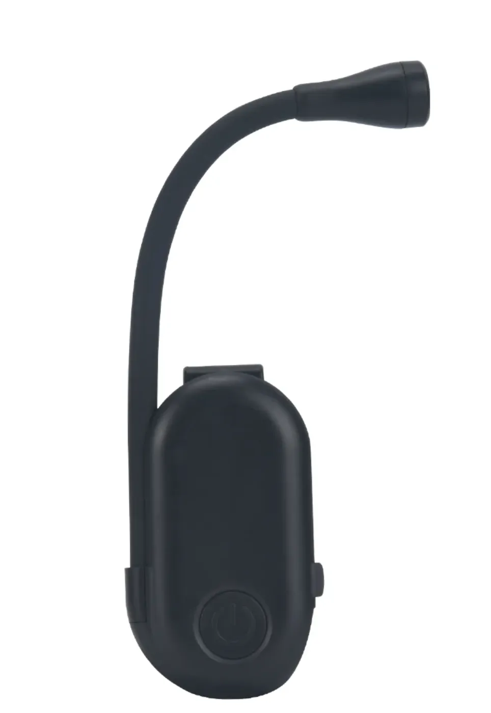 New Evry Mini Rechargeable Reading Light with Built-in Clip & Flexible Neck - Black