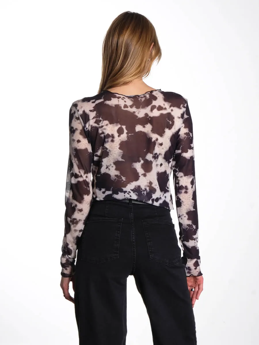 OBJMontana Mesh Top - Cow