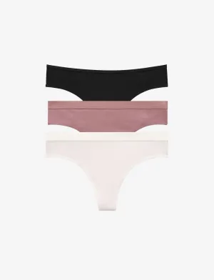 Organic Cloud Cotton Thong 3 Pack Box