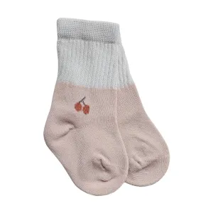 Organic Duo Socks Blush & White