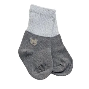 Organic Duo Socks Charcoal & White