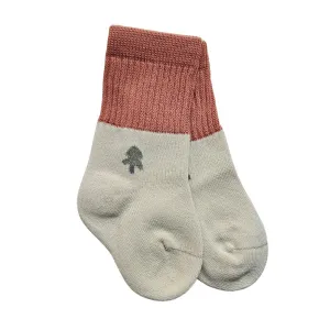 Organic Duo Socks Clay & White