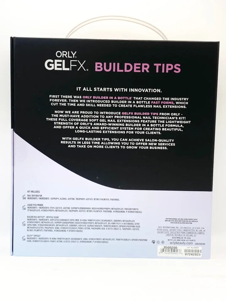 Orly - GELFX - Full Cover Builder Tips Kit - Short Almond 555pc