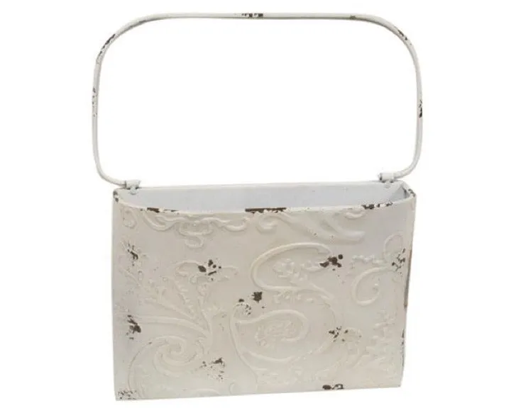 Ornate shabby cottage chic wall pocket