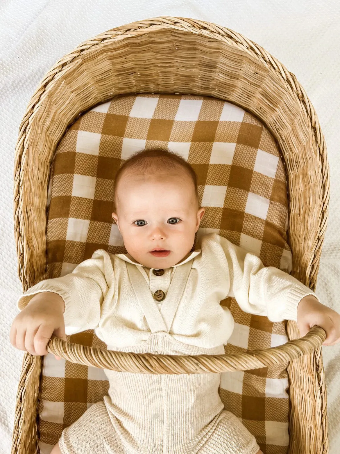 Pop Ya Tot Organic Muslin Bassinet Sheet - Lancaster