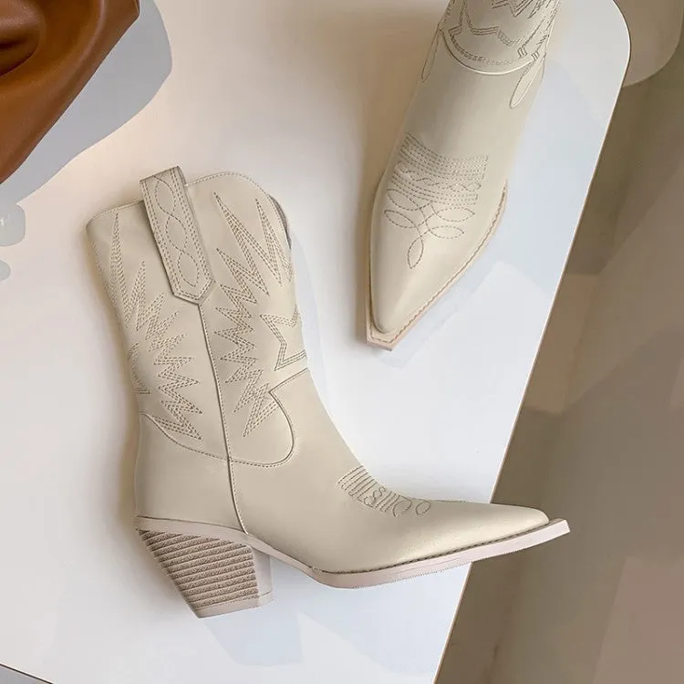 Premium Leather Cowboy Rider Boots - Durable, Stylish, and Comfortable Western Footwear