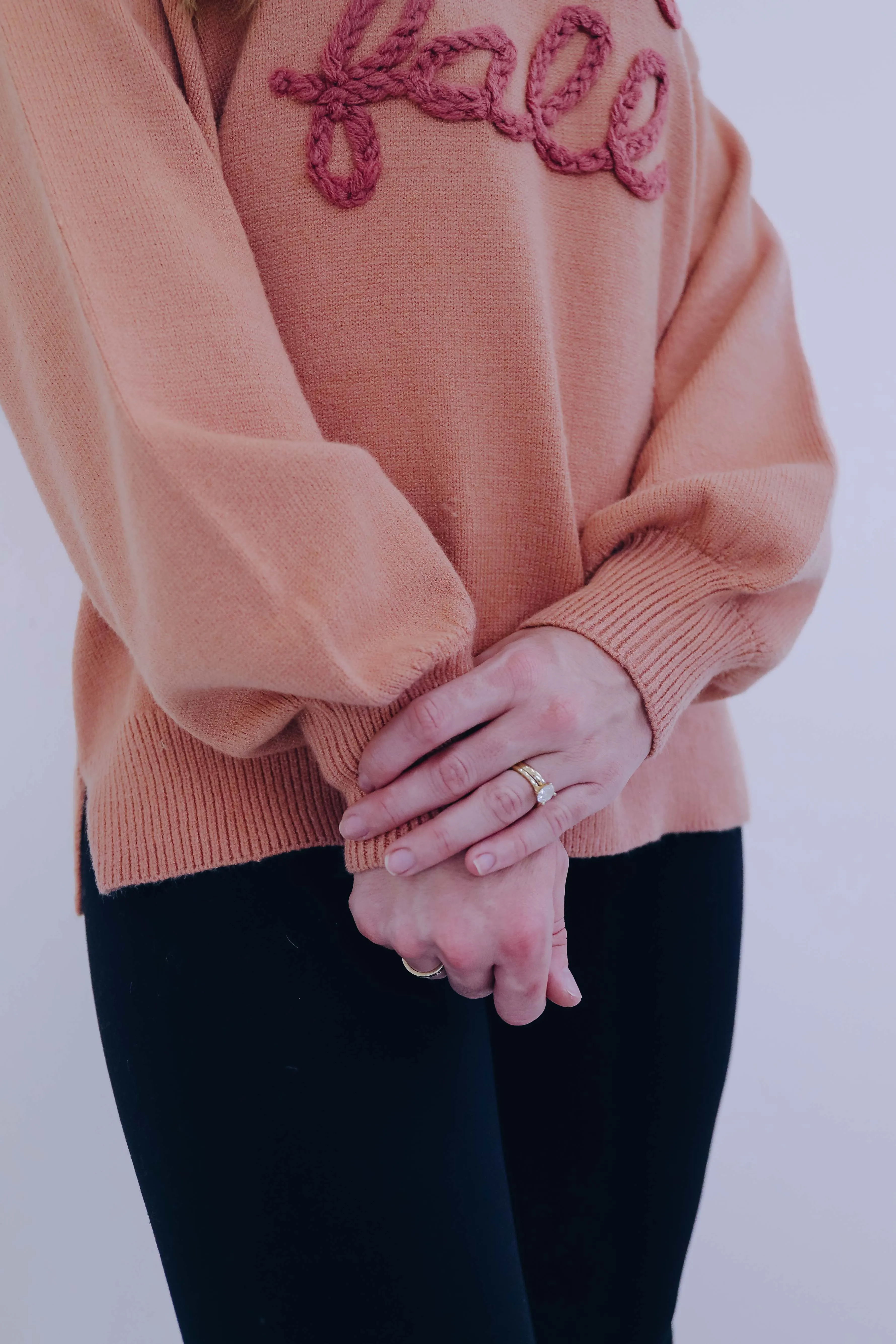 "Hello Fall" Embroidered Sweater- 2 Colors