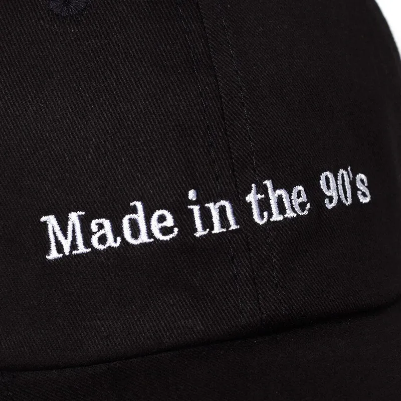 "MADE IN THE 90S" Casquette baseball Streetwear Noir - URB1™