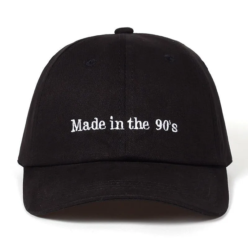 "MADE IN THE 90S" Casquette baseball Streetwear Noir - URB1™