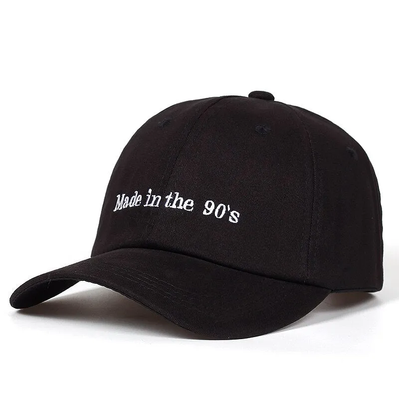 "MADE IN THE 90S" Casquette baseball Streetwear Noir - URB1™