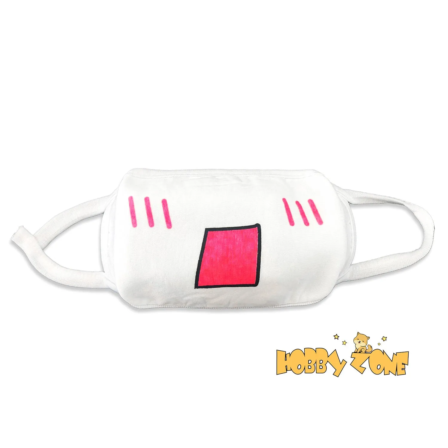"So Nervous!" Expression White Reusable Face Mask
