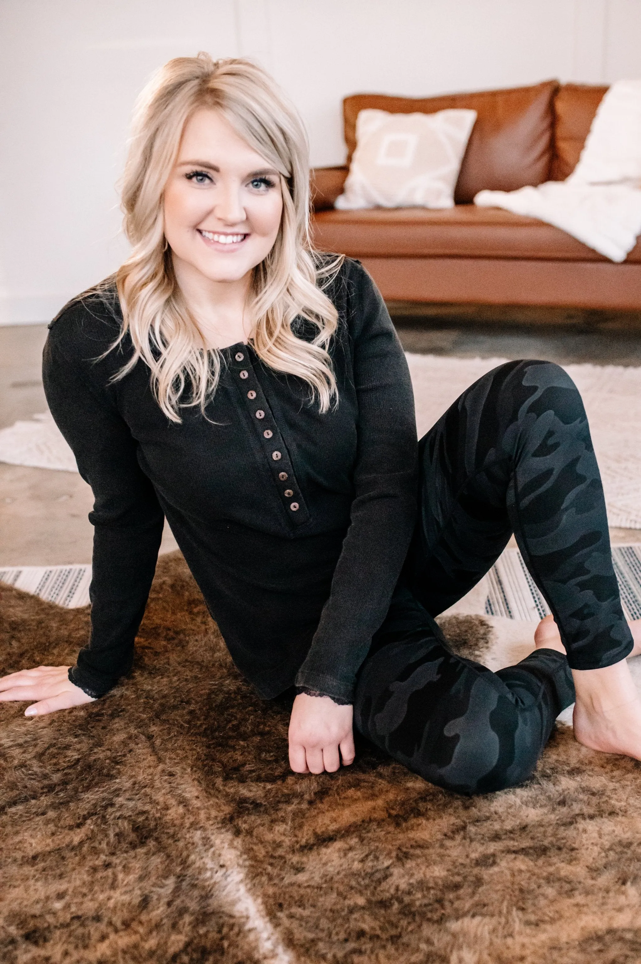 Race You For It Side Striped Camo Leggings