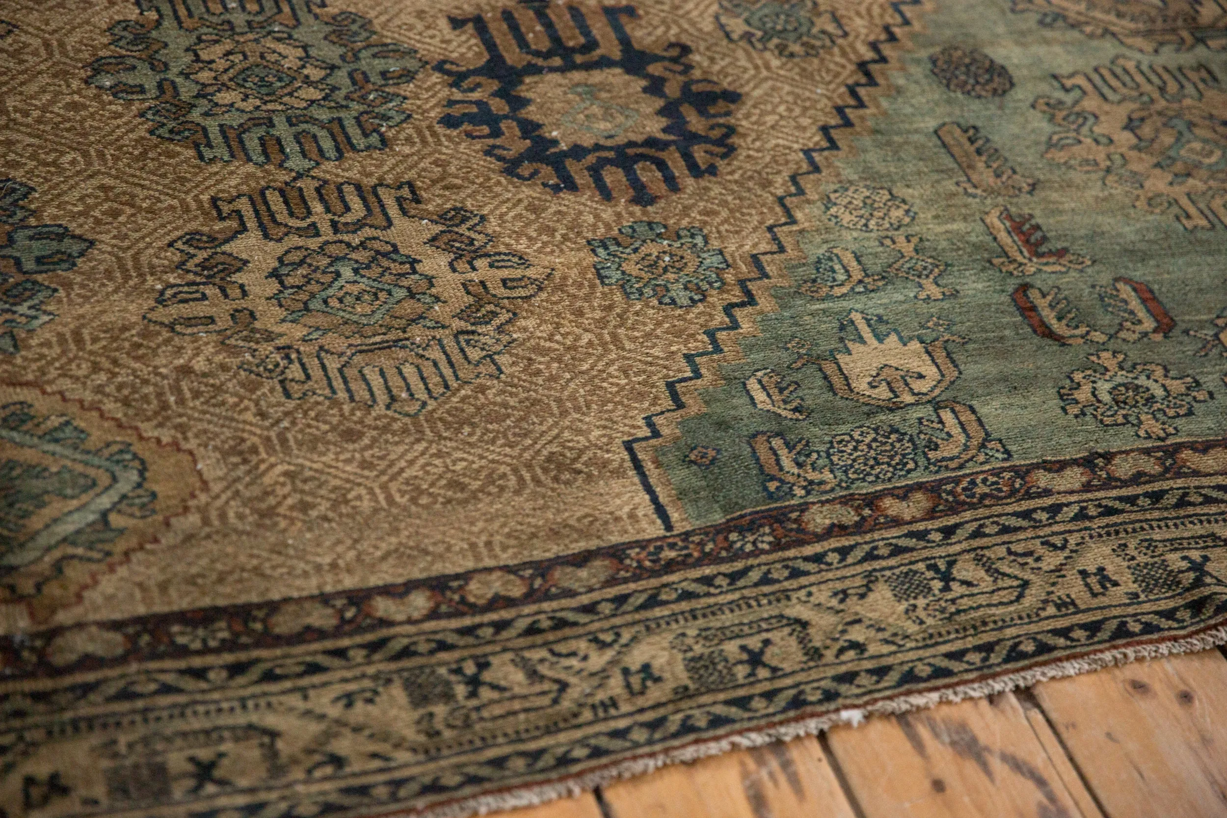 RESERVED 9x10 Antique Fine Tea Washed Malayer Square Carpet
