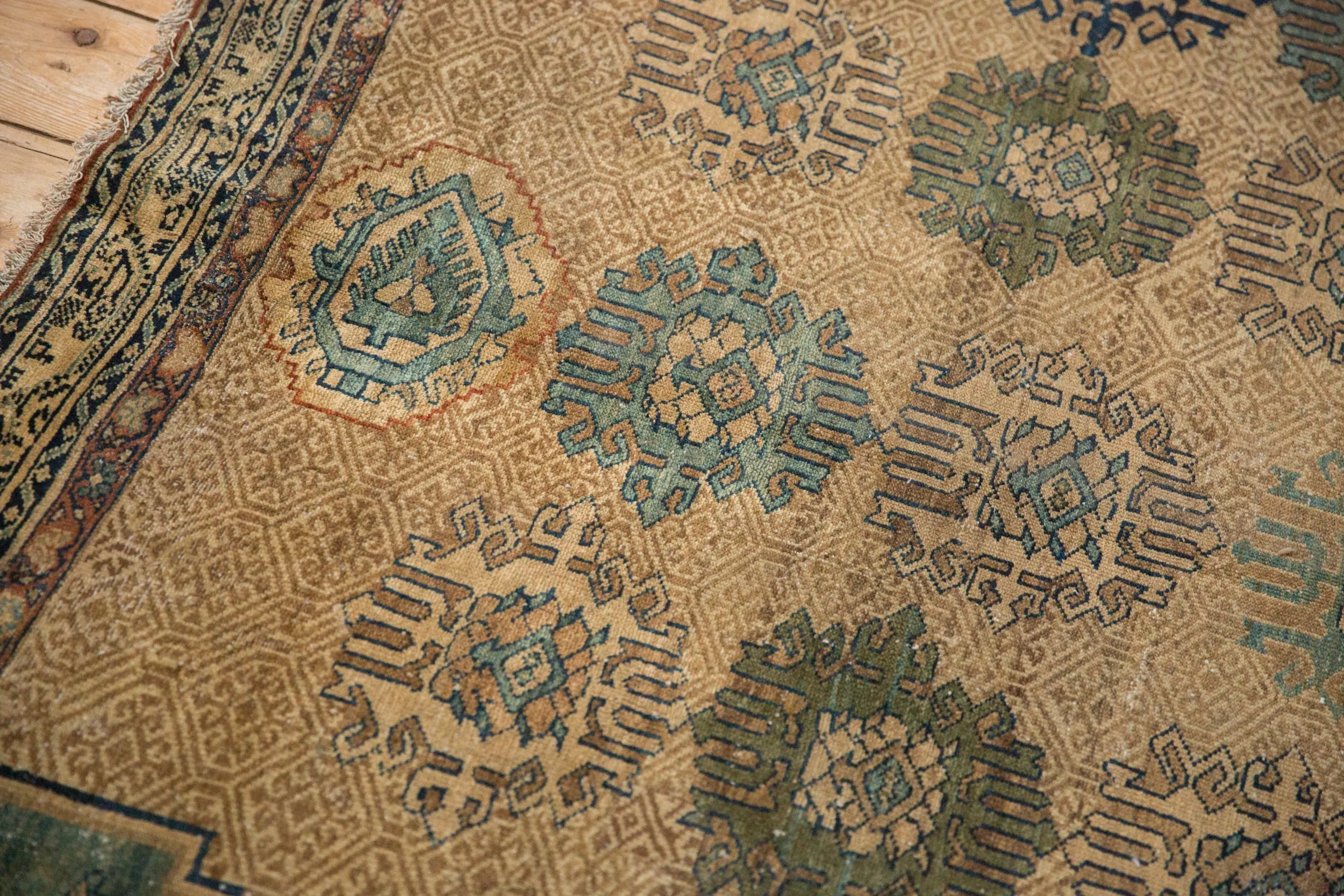 RESERVED 9x10 Antique Fine Tea Washed Malayer Square Carpet