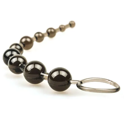 Sassy 10 Bead Flexible Anal Beads | Black