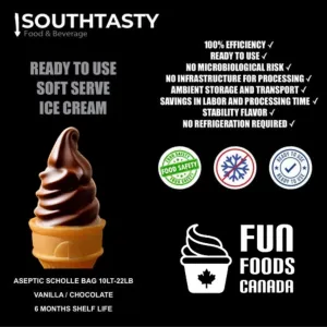 Shelf-Stable Premium Chocolate Liquid Soft Serve Ice Cream Mix - 10L Bag - UHT - Southtasty Exclusive Canadian Distributor