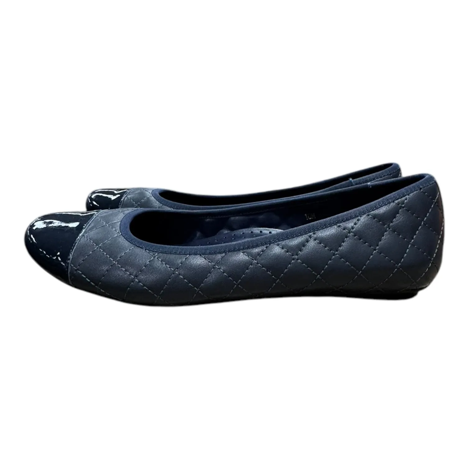 Shoes Flats By Vaneli In Navy, Size:10