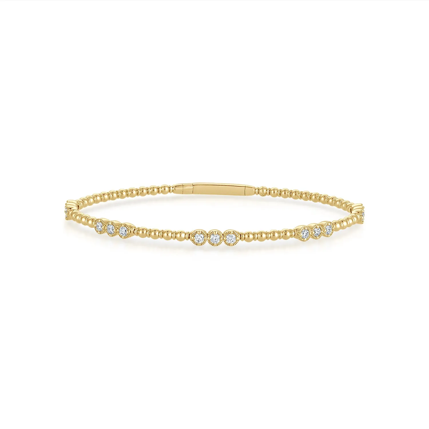 Siroo Three Bezel Diamond Flex Bangle - 0.50ct