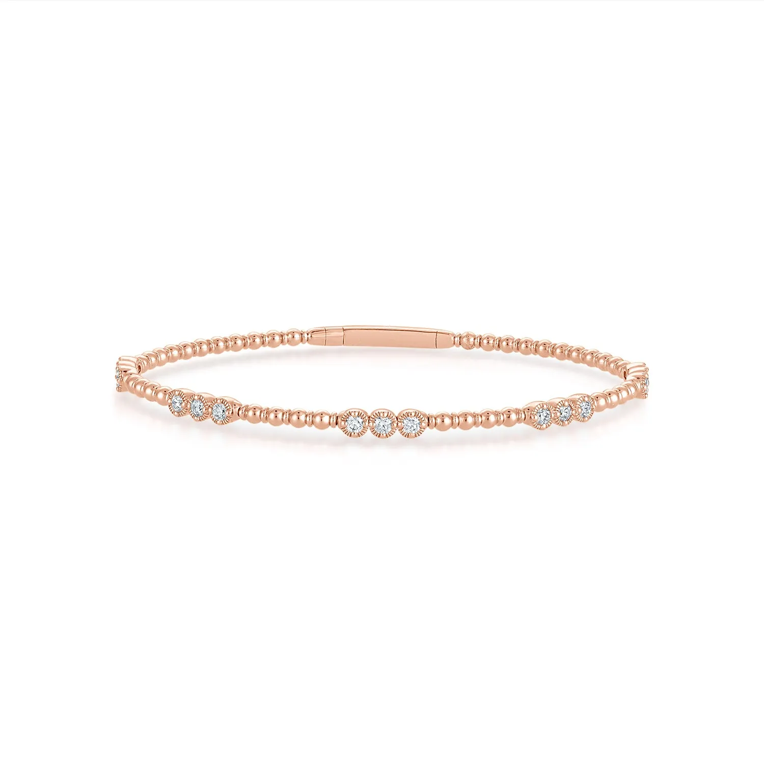 Siroo Three Bezel Diamond Flex Bangle - 0.50ct