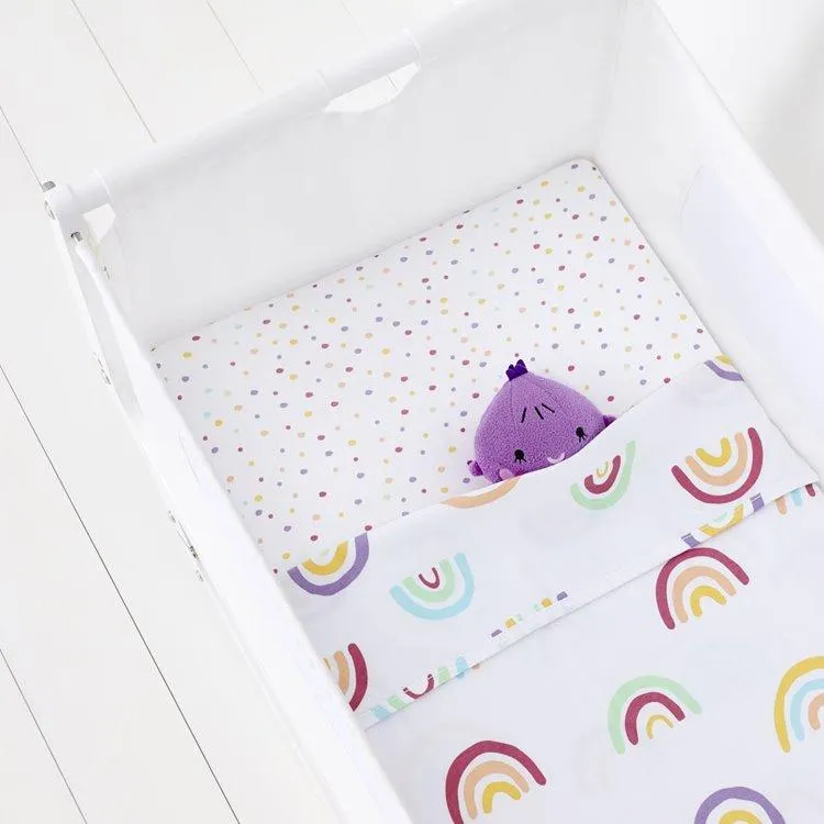 Snuz Crib 2 Pack Fitted Sheets - Colour Rainbow