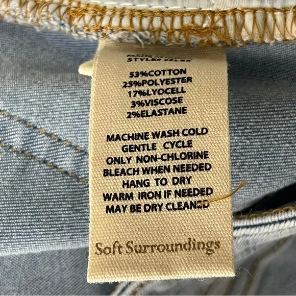 SOFT SURRONDINGS NWT SUPERMELY SOFT HIGH RISE SKINNY SOFT DENIM JEANS AMARYLLIS