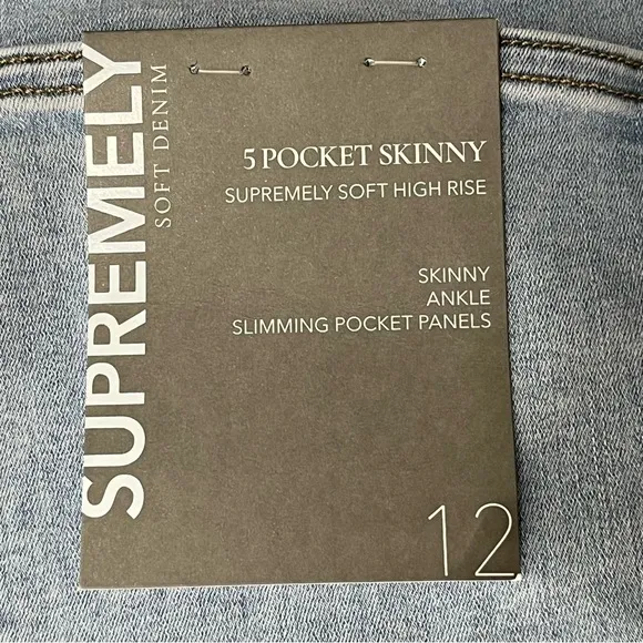 SOFT SURRONDINGS NWT SUPERMELY SOFT HIGH RISE SKINNY SOFT DENIM JEANS AMARYLLIS