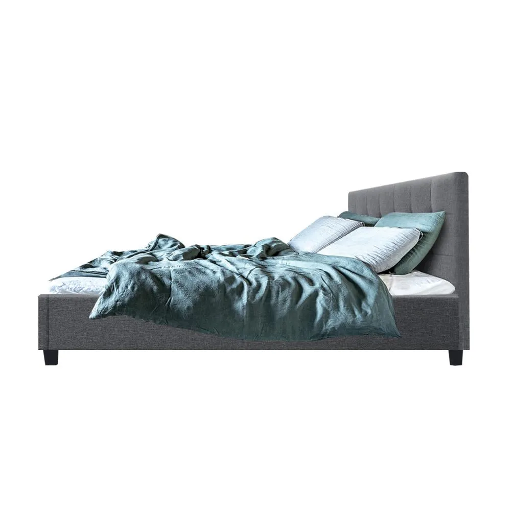 Soho Bed Frame Fabric- Grey King