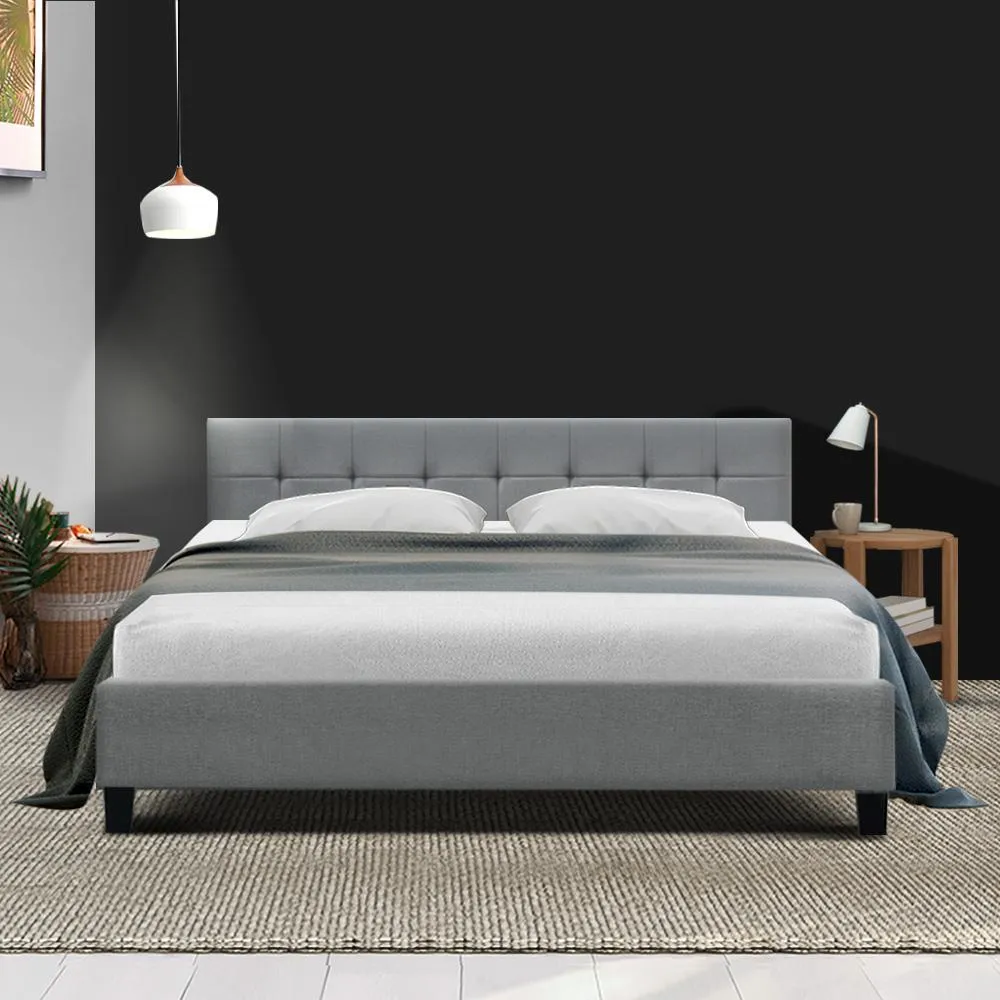Soho Bed Frame Fabric- Grey King