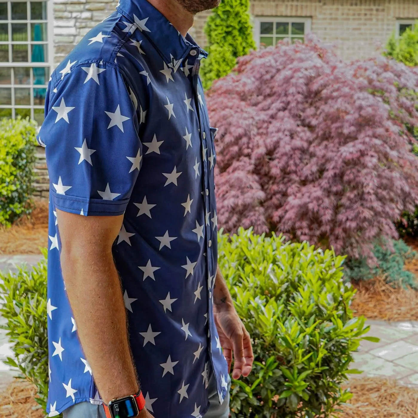Star Spangled Button Down
