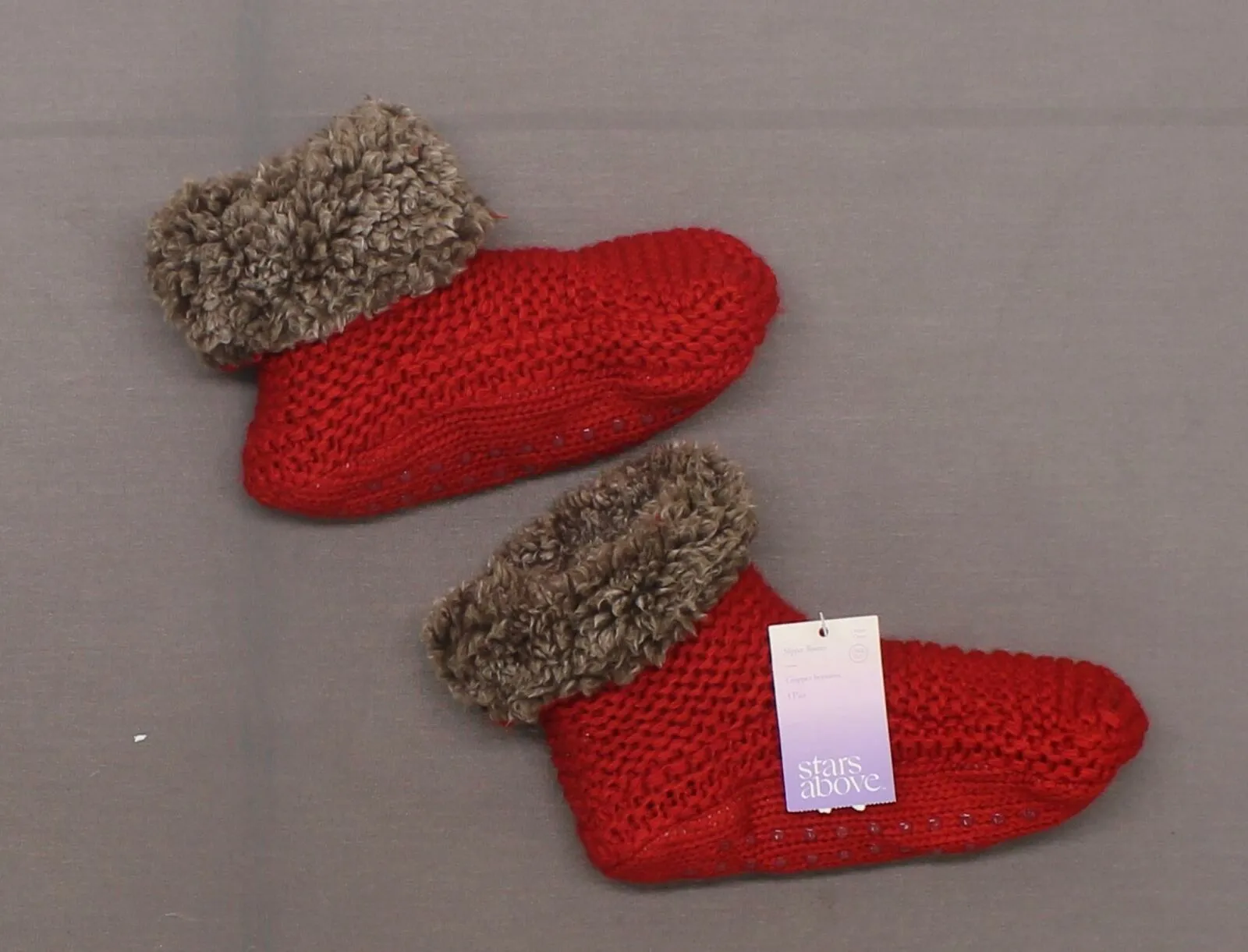 Stars Above Women's Knit Sherpa Lined Bootie With Grippers