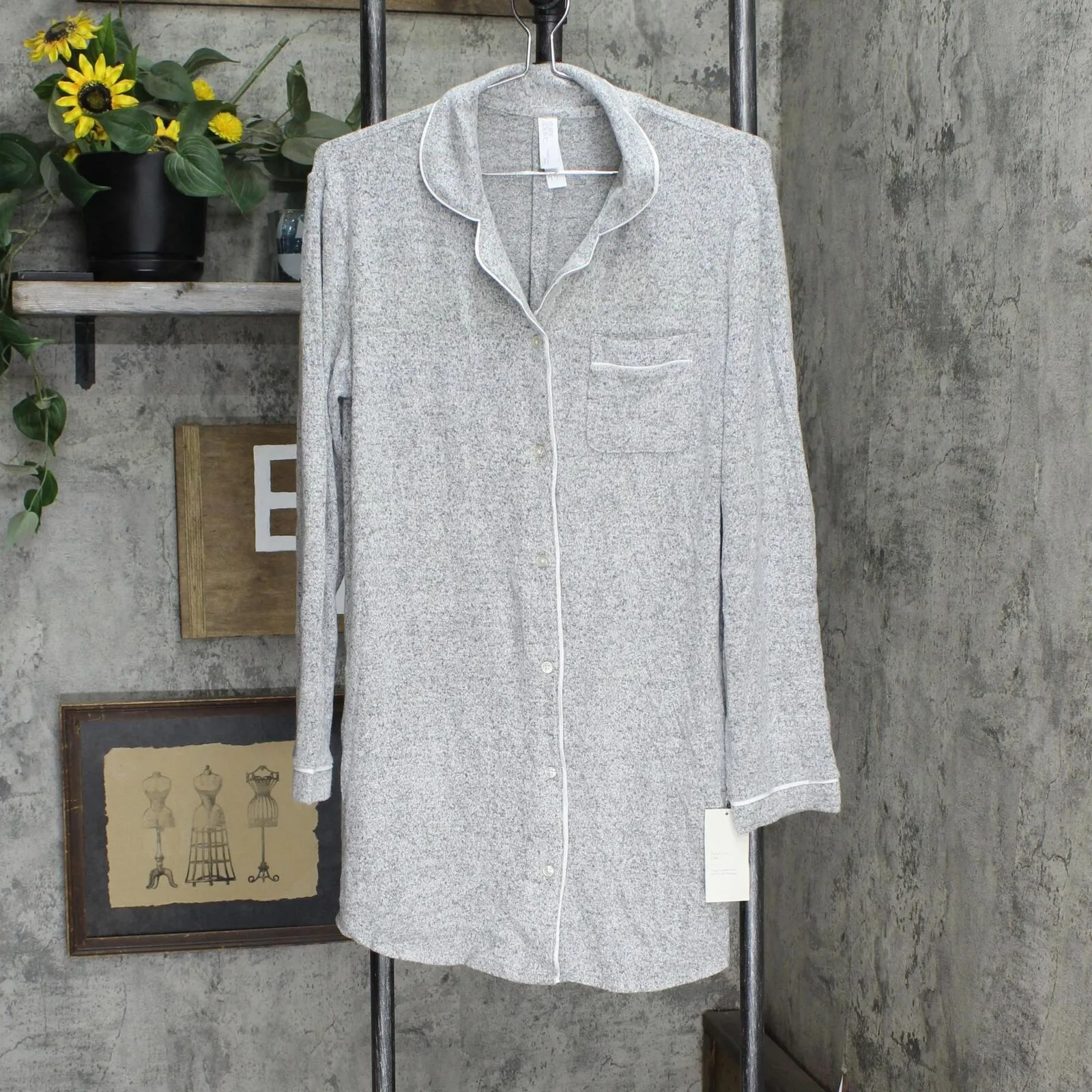 Stars Above Women's Perfectly Cozy Knit Notch Collar Nightgown 559881