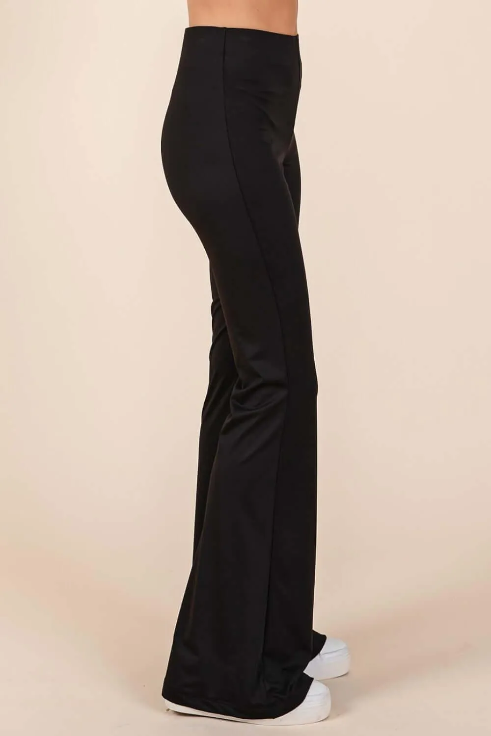 Stretchy Soft Flare Pants with Elastic Waist – Comfort & Style