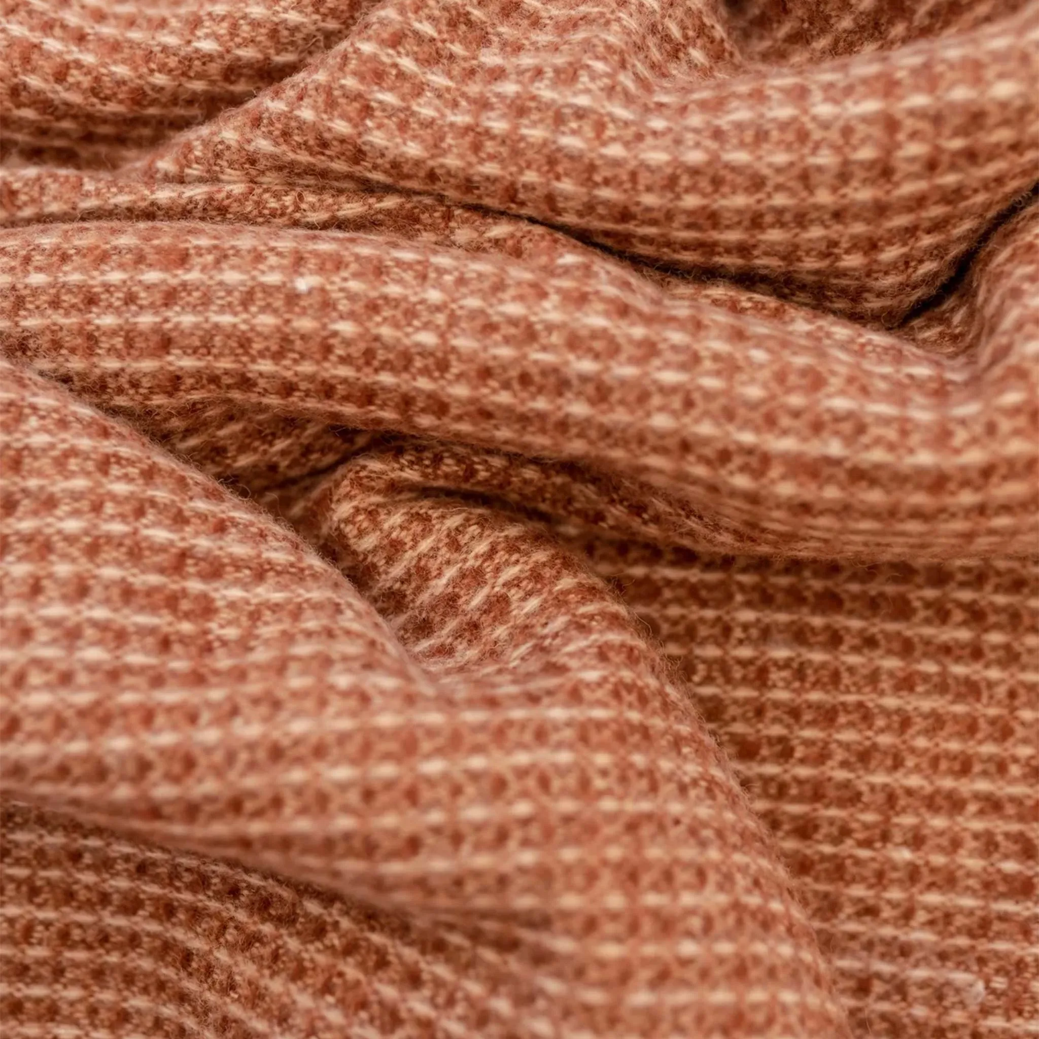 TBCo Rust Waffle Recycled Wool Blanket
