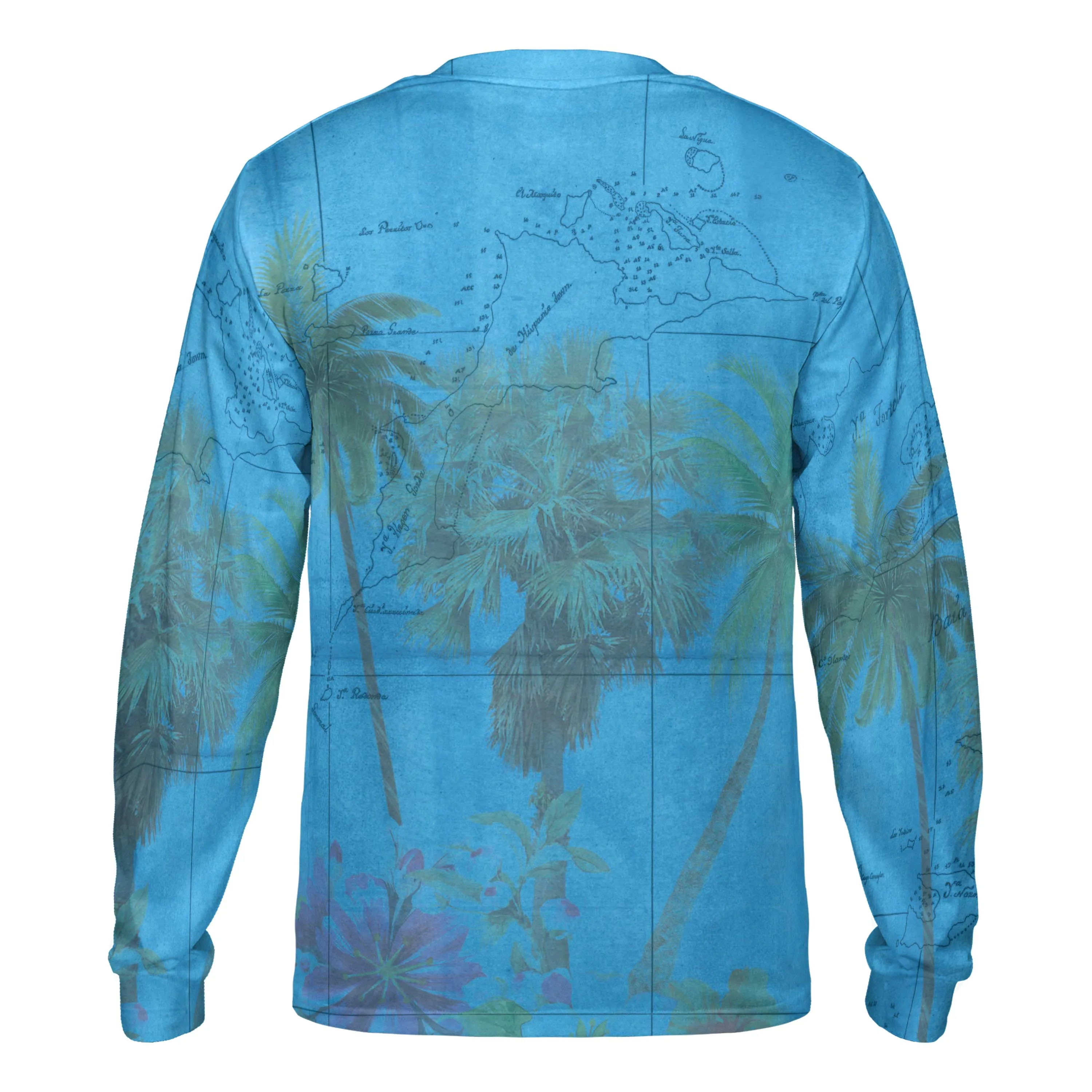 The BVI Tropical Palms Long Sleeve Tee