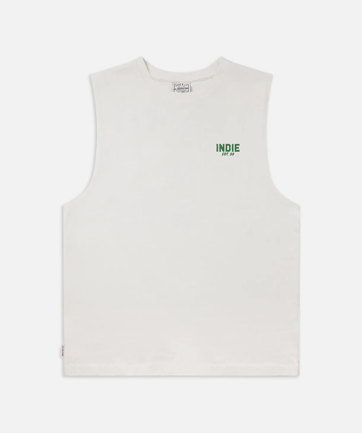 The Camino Muscle Tee - Off white/Forest