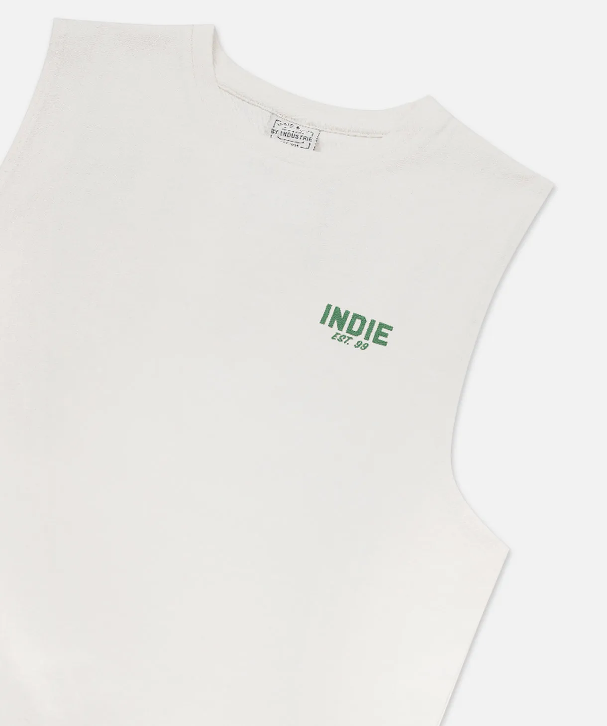 The Camino Muscle Tee - Off white/Forest