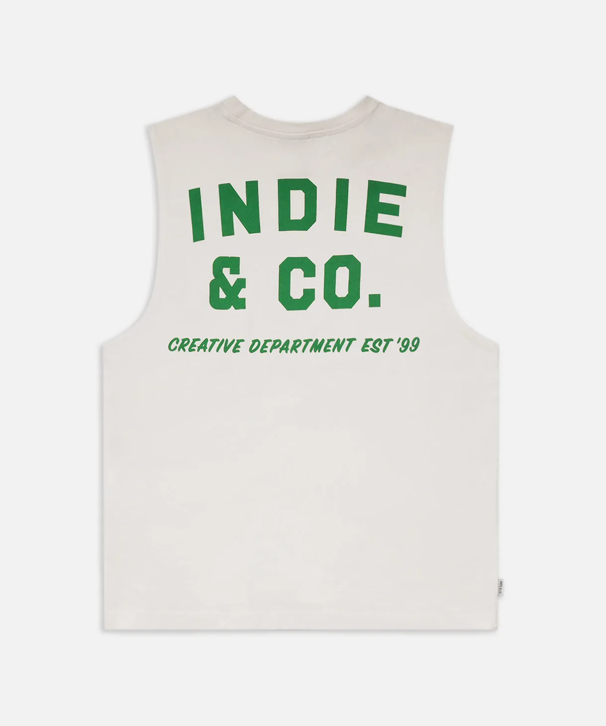 The Camino Muscle Tee - Off white/Forest