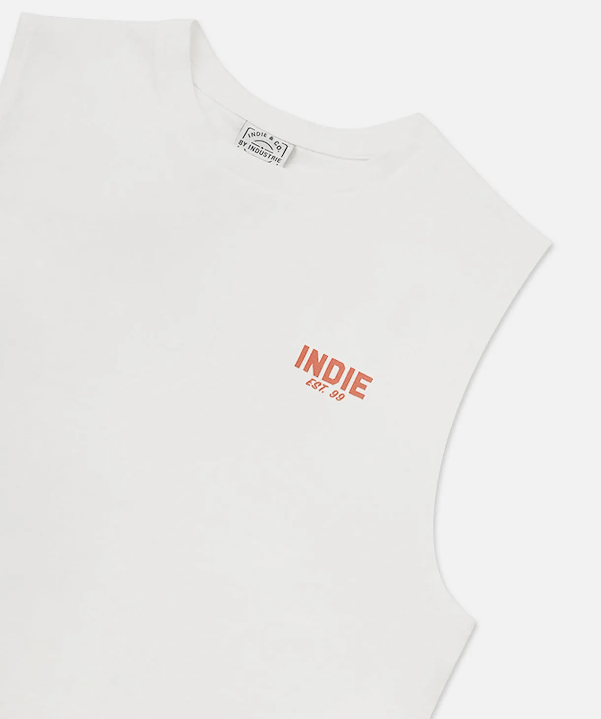 The Camino Muscle Tee - White Red