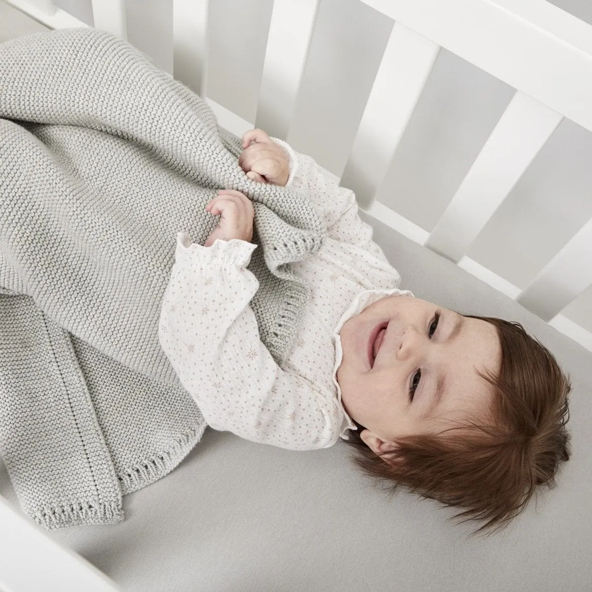 The Little Green Sheep Organic Crib Fitted Sheet - Dove