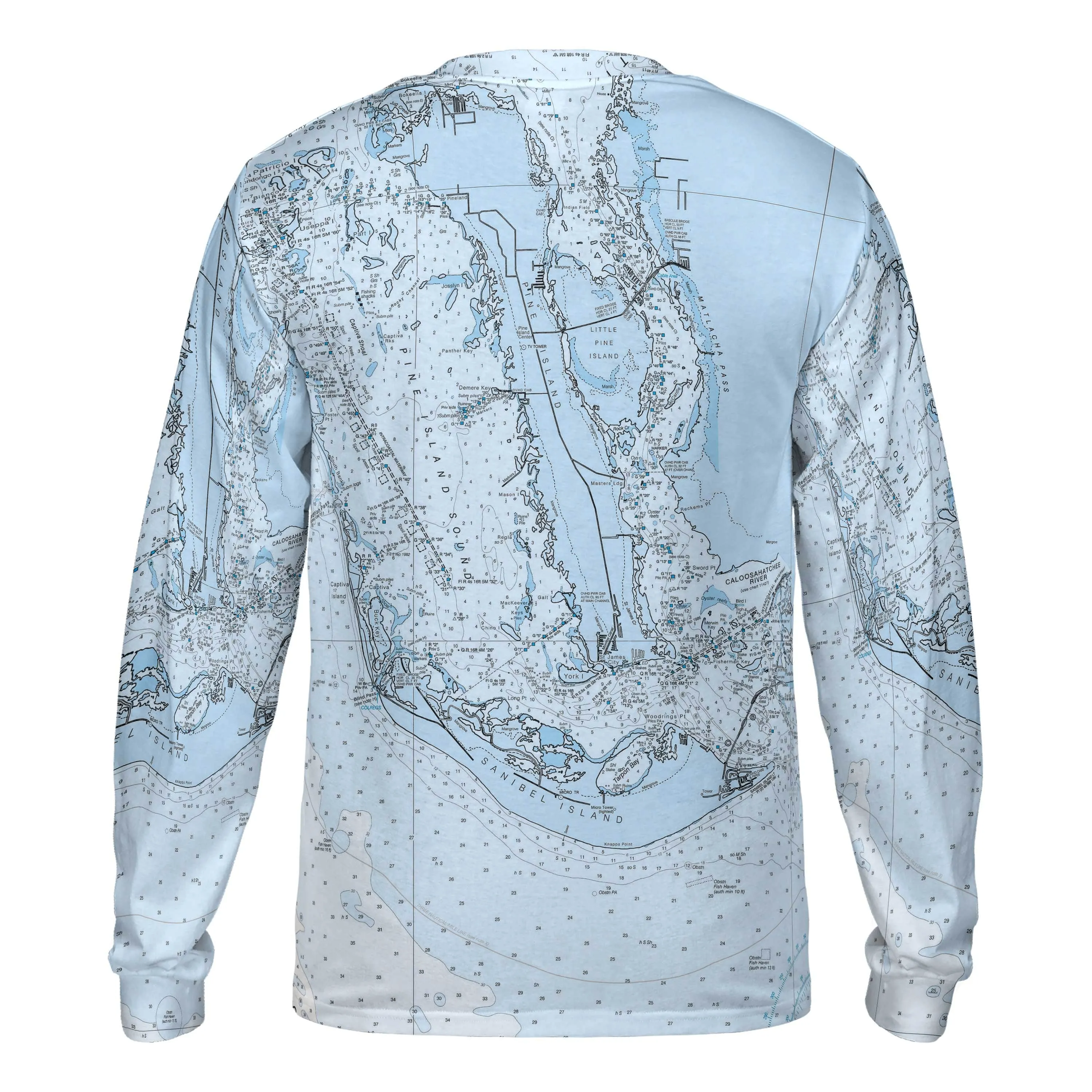 The Sanibel - Pine Island Sound Blues Long Sleeve Tee