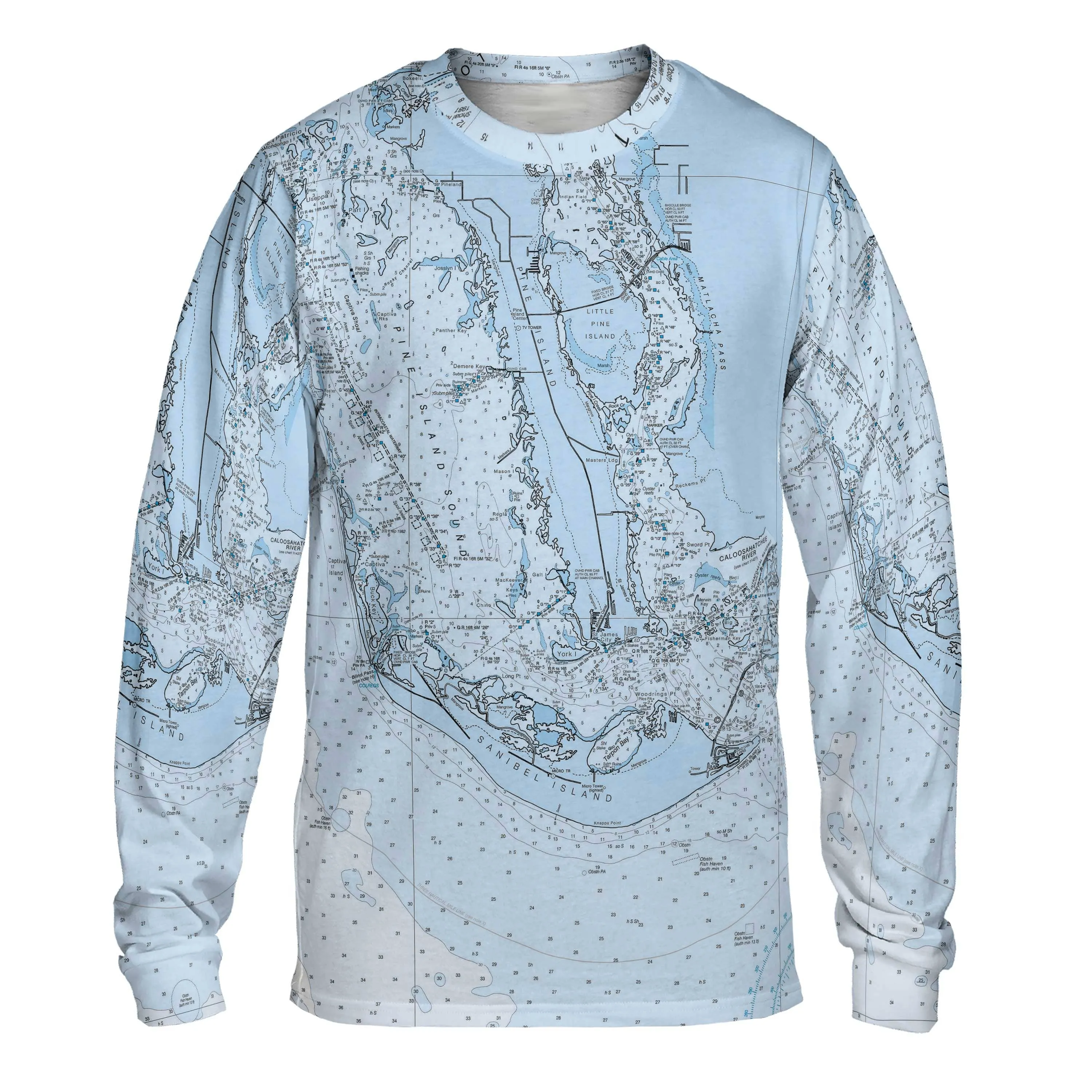 The Sanibel - Pine Island Sound Blues Long Sleeve Tee
